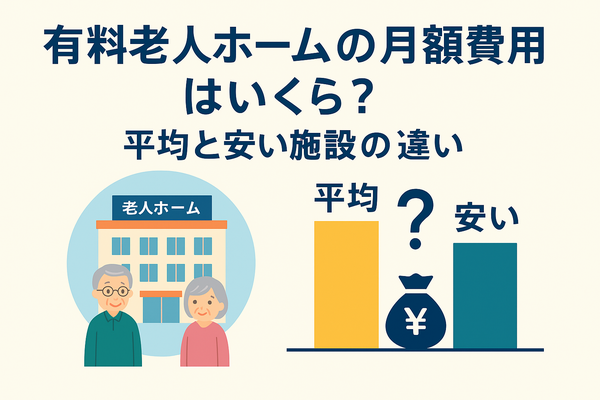 有料老人ホームの月額費用はいくら？平均と安い施設の違い